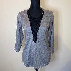 Deep Criss-Cross V-Neck Top